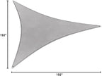 Windscreen4less 16' x 16' x 16' Sun Shade Sail Triangle Outdoor Canopy Cover UV - Image 9