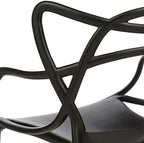 2xhome Modern Dining Chair | Stackable Indoor or Outdoor Entangled Side Chair | - Image 8