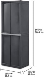 Sterilite 4 Shelf Cabinet, Durable Plastic Storage Solution, 1 Pack | - Image 3