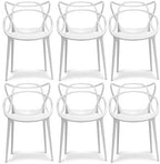 2xhome Modern Dining Chair | Stackable Indoor or Outdoor Entangled Side Chair | by 2xhome