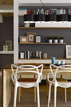 2xhome Modern Dining Chair | Stackable Indoor or Outdoor Entangled Side Chair | - Image 6