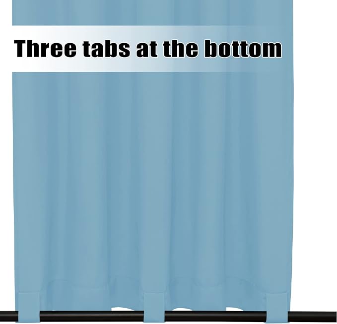 Easy-Going Outdoor Curtains for Patio 1 Panel, 54x108 inch, Sky Blue | - Image 4