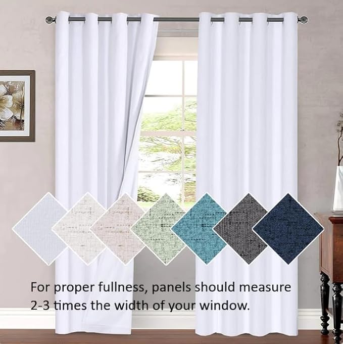 H.VERSAILTEX Blackout Curtains, Durable Thick Textured Look 100% Blackout Patio - Image 8