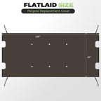 85x208 in Pergola Shade Cover for L-PG080PST Pergola | Brown, Cover Only - Image 3