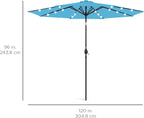 Best Choice Products 10ft Solar Polyester LED Lighted Patio Umbrella w/Tilt - Image 7