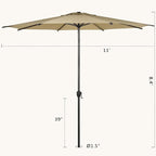 Abba Patio 11FT Lyon Outdoor Patio Umbrella Outdoor Table Umbrella - Image 7