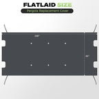 85x208 in Pergola Shade Cover for Steel Pergola L-PG080PST | Grey, Cover Only - Image 3