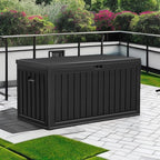 YITAHOME 90 Gallon Large Deck Box | Double-Wall Resin Outdoor Storage Boxes - Image 5