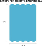 Pergola Shade Cover Replacement Canopy Top Compatible - Image 3