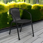 Flash Furniture Lila Modern Rattan Indoor/Outdoor Stackable Dining Chairs - Image 6