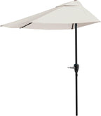 Pure Garden Half Umbrella Outdoor Patio Shade by PureGarden