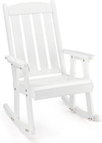 VINGLI Heavy Duty 600 LBS Outdoor Wooden Rocking Chair by VINGLI