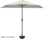 Pure Garden Half Umbrella Outdoor Patio Shade - Image 5