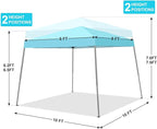 10x10FT Slant Leg Pop Up Canopy Tent, Portable Outdoor Shelter | 10x10FT Base - Image 5