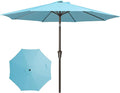 JEAREY 9FT Outdoor Patio Umbrella, Market Umbrella, Sky Blue | Outdoor Table by JEAREYOutdoorsCollection