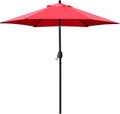 Sunnyglade 7.5' Patio Umbrella Outdoor Table Umbrella Tilt Crank Red | Market by Sunnyglade