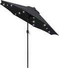 Sunnyglade 9' Solar LED Patio Umbrella, 8 Ribs, Tilt & Crank | 9Ft Patio by Sunnyglade