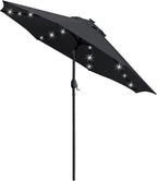 Sunnyglade 9' Solar LED Patio Umbrella, 8 Ribs, Tilt & Crank | 9Ft Patio by Sunnyglade