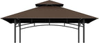 5x8Ft Grill Gazebo Replacement Top, Water-Resistant Fabric, BBQ Gazebo Cover by COVBOARD