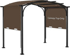 slashome 200" x 103" Pergola Replacement Canopy, Fits L-PG152PST-B, Coffee | by SLASHOME