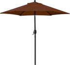 Sunnyglade 7.5' Patio Umbrella Outdoor Table Umbrella Tilt Crank Brown | Market by Sunnyglade