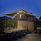 PURPLE LEAF Cantilever Umbrella 9' X 9' Solar LED Light Patio Deck, Stays bright - Image 2