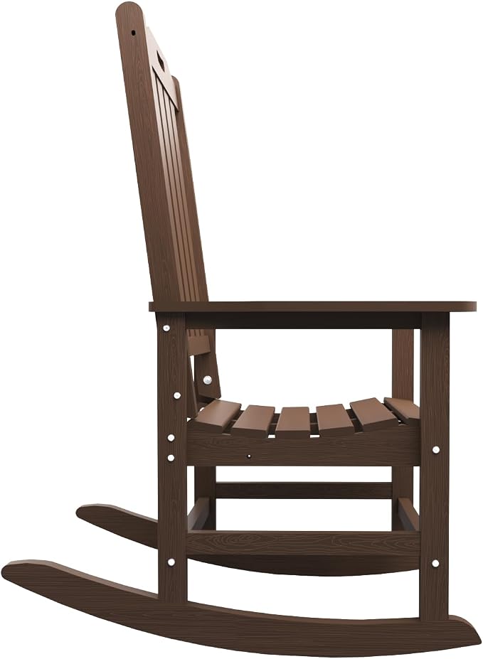 THOEOE Outdoor Rocking Chairs Set of 4, Oversized Patio Rocking Chair | HDPE - Image 9