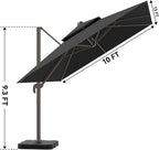 10x13FT Black Cantilever Outdoor Patio Umbrella - Image 5