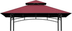 5x8Ft Grill Gazebo Replacement Top, Burgundy Canopy Top Cover Only | by COVBOARD