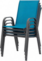 Patio Chairs Set of 4, Stacking Patio Chairs - Image 9