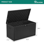 YITAHOME XL 180 Gallon Large Deck Box | Outdoor Storage - Image 4
