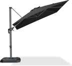 PURPLE LEAF Outdoor Umbrella 8' x 8' Square Premium Sun Protection Black | - Image 2