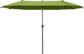 13 ft Large Double-Sided Patio Umbrella, Outdoor Umbrella, Lime | HERA'S PALACE by HERASPALACE