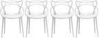 2xhome Modern Dining Chair | Stackable Indoor or Outdoor Entangled Side Chair | by 2xhome