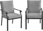 LVUYOYO Outdoor Patio Dining Chairs Set of 2, Metal Stackable Chairs Set by LVUYOYO