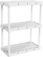 Gracious Living 3 Pack Light Duty Storage Shelves, Knect-A-Shelf 3-Shelf - Image 5