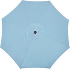 9' Outdoor Patio Umbrella, Outdoor Table Umbrella, Yard Umbrella, Market - Image 4