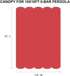 Pergola Shade Cover Replacement Canopy Top Compatible - Image 3