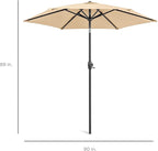 Best Choice Products 7.5ft Heavy-Duty Round Outdoor Market Table Patio Umbrella - Image 7