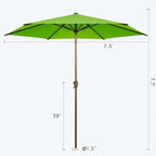 Abba Patio 7.5FT Outdoor Patio Umbrella Outdoor Table Umbrella - Image 5
