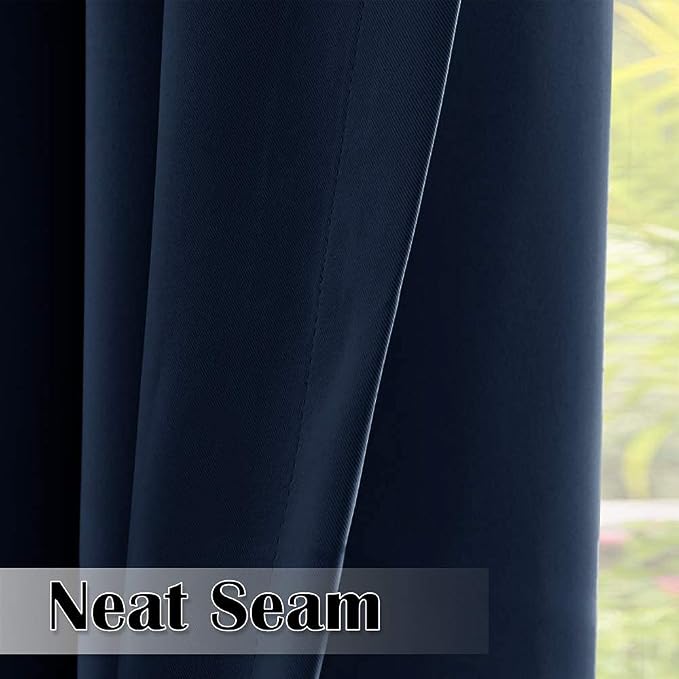 Porch Curtains Outdoor Waterproof W52 x L95 Inch Navy Blue, 1 Panel | Patio - Image 7