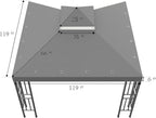 Sumfaller 10x10 FT Gazebo Replacement Canopy Top Cover | Double Tiered Canopy - Image 6
