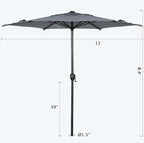 Abba Patio 11FT Lyon Outdoor Patio Umbrella Outdoor Table Umbrella - Image 7