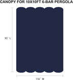 Pergola Shade Cover Replacement Canopy Top Compatible - Image 3