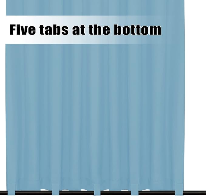 Easy-Going Outdoor Curtains for Patio 1 Panel, 110x120 inch, Sky Blue | - Image 4
