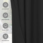 Easy-Going 100% Waterproof Outdoor Curtains 54x96 inch, Gazebo and Pergola 2 - Image 5