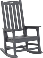 Outdoor Rocking Chairs Set of 2, Oversized Porch Rocker | Weather Resistant - Image 5
