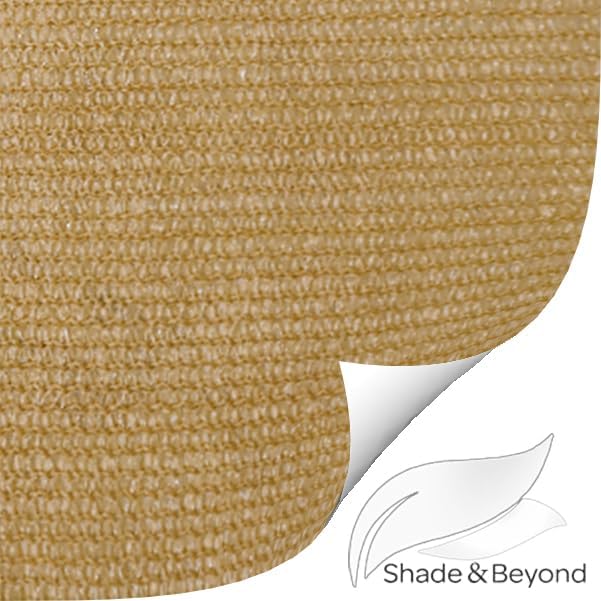 Shade&Beyond Rectangle Sun Shade Sail 07'X13' Permeable Canopy Sand - Image 8