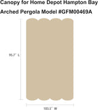 Pergola Shade Cover Replacement Canopy Top Compatible - Image 4