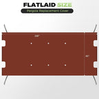 85x208 in Pergola Shade Cover for L-PG080PST | Brick Red, Cover Only, - Image 3